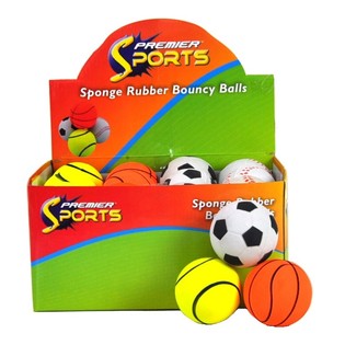 Pelotas Saltarinas de Deporte en Expositor (24 uds.)