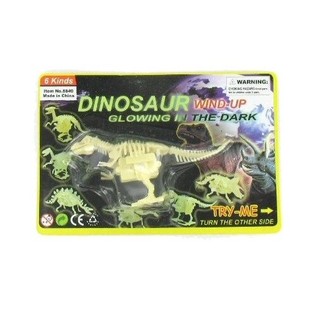 DINOSAURIO DE CUERDA GLOW IN THE DARK (6 uds.)