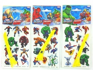 CALCOMAN&Iacute;AS / PEGATINAS MARVEL HEROES (24 uds.)
