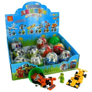 BLOQUES DE CONSTRUCCI&Oacute;N BRICKS EN BOLA SORPRESA (12 uds.)