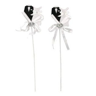 Topper para Tarta - Pareja de Novios (12 uds.)
