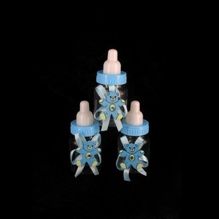 BIBERÓN DECORATIVO AZUL CON OSITO (12 uds.)