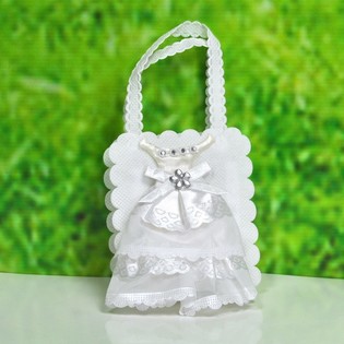 Bolsa de Boda para Detalles - Diseño Vestido de Novia (12 uds.)