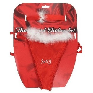 TANGA SEXY Y GARGANTILLA EN TARJETA (12 uds.)