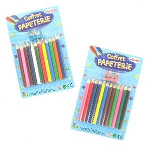 Lápices con sacapuntas en tarjeta (Pack de 12)