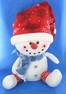 MUÑECO DE NIEVE SENTADO GRANDE DE LUJO/MODERNO