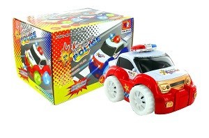 Cami&oacute;n de Polic&iacute;a de Juguete Bump & Go con Luz y Sonido