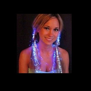Mech&oacute;n de Pelo con Luz LED y Mariposa (Pack de 3)