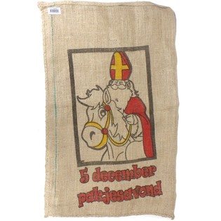 Saco de Yute Grande de San Nicol&aacute;s y Pap&aacute; Noel