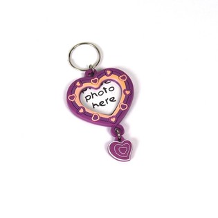 Llavero Portafotos de Coraz&oacute;n - Morado (34 uds.)