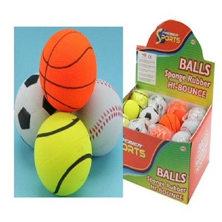 Pelotas Saltarinas de Deportes en Expositor (24 uds.)