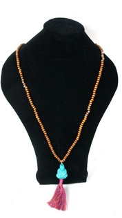 Collar Estilo Ibiza Marr&oacute;n Buda (1 ud.)
