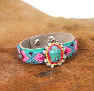 Pulsera Ibiza Plata Verde Buda (1 ud.)