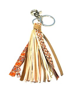 Llavero / Colgante para Bolso de Lujo Rosa/Marrón (1 ud)