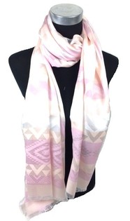 Bufanda a rayas estilo Ibiza Rosa/Salmón (1 ud.)