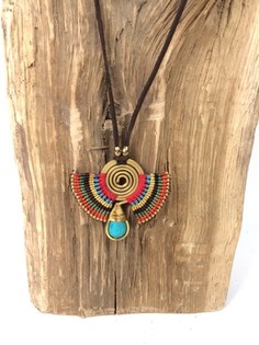 Collar HANDMADE ORIGINALS con Bluestone Rojo/Marrón (1 ud)