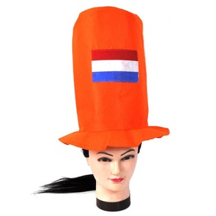 Sombrero de copa alta naranja (24 uds.)