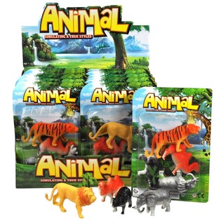 GRAN SET DE JUEGO DE ANIMALES SALVAJES EN BLÍSTER (12 uds.)