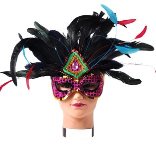 Antifaz con Plumas - Modelo 9 (12 uds.)