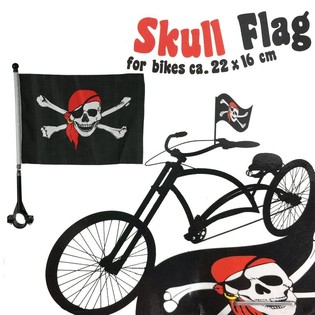 BANDERA PIRATA PARA BICICLETA 22 X 16 CM (24 uds.)