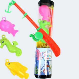 Juego de Pesca con Ca&ntilde;a de Pescar y Peces (12 uds.)