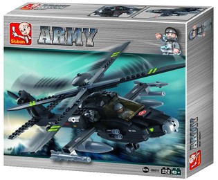 Helic&oacute;ptero de combate Sluban Apache M38-B0511 (1 ud.)