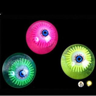 Pelotas Saltarinas Luminosas con Ojos en Display (12 uds.)