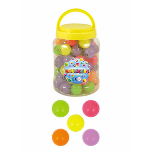 PELOTAS SALTARINAS FLUORESCENTES &Oslash;3.3 CM EN BOTE (72 ud.)