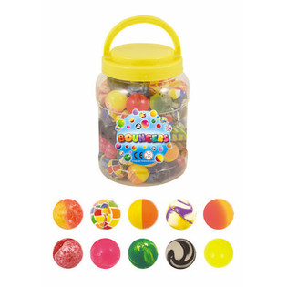 Pelotas Saltarinas Mix Design &Oslash;3,5 cm en Bote (72 uds)