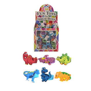 Anillos infantiles modelo: Dinosaurio en expositor (156 uds.)