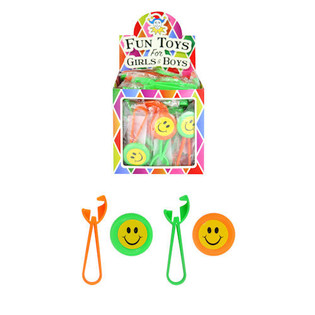 LANZADORES DE DISCOS SMILEY ALEGRES EN EXPOSITOR (48 ud.)