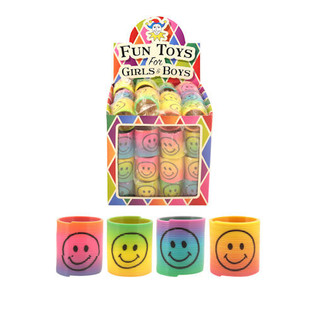 MINI MUELLES ESPIRAL SMILEY &Oslash;3.5 CM EN EXPOSITOR (60 uds.)