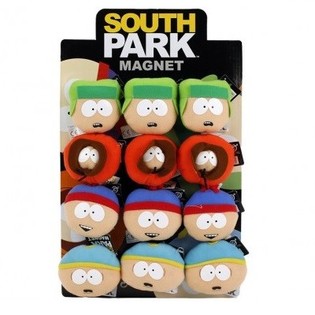 IMANES DE PELUCHE SOUTH PARK, 7CM, EN EXPOSITOR (12 uds.)