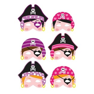M&Aacute;SCARAS DE PIRATA DE GOMA EVA - NI&Ntilde;AS (24 uds.)