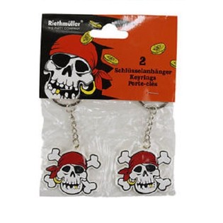 Juego de 10 sets de 2 llaveros de Piratas