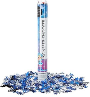Ca&ntilde;&oacute;n de confeti - Copo de nieve - 40 cm - Party shooter (10 uds.)
