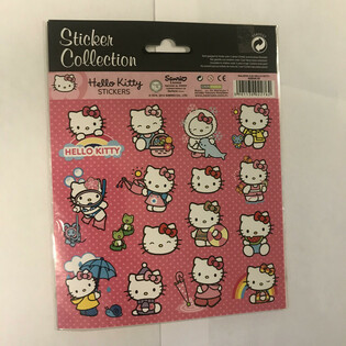 HOJAS GRANDES DE PEGATINAS HELLO KITTY, 20x16 cm (10 uds.)