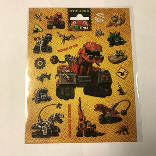 HOJAS DE PEGATINAS DINOTRUX GRANDES, 20x16 cm (10 uds)