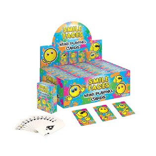 MINI CARTAS DE JUEGO &ndash; MODELO: SMILEY EN EXPOSITOR (24 uds.)