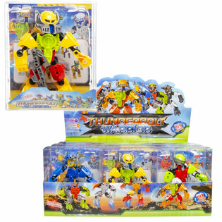 THUNDERBOLT ROBOT WARRIOR FIGURA DE ACCI&Oacute;N EN EXPOSITOR (12 unidades)
