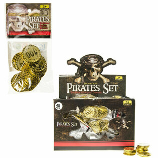 Expositor de 48 Bolsas de Monedas de Pirata