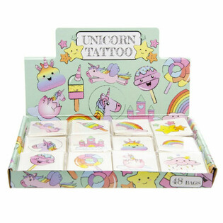 Tatuajes Temporales de Unicornio - Packs de 12 (Expositor de 48 uds.)