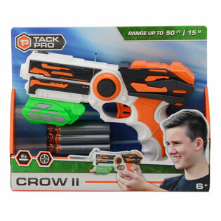 Pistola TACK PRO CROW II con 6 Dardos Suaves - 23 cm