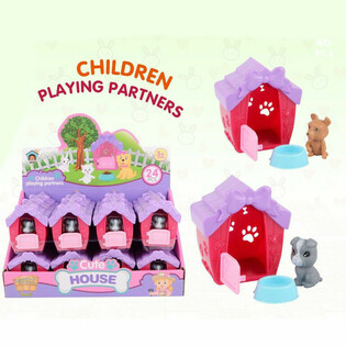 CASITA DE MASCOTAS CON MASCOTA EN EXPOSITOR (24 uds.)