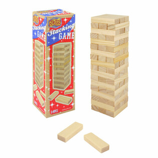 RETRO TOYS - TORRE DE MADERA - JUEGO DE APILAR 54 PIEZAS (1 ud.)