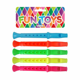 Silbatos de colores para t&oacute;mbola y pi&ntilde;atas (6 uds.)
