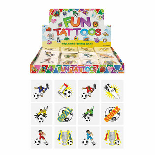 FUN TATTOO'S - Expositor de F&uacute;tbol (48 Packs de 12)