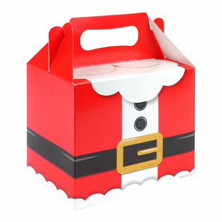 Caja de Men&uacute; - Navidad Pap&aacute; Noel - 14 x 9,5 x 18 cm (12 uds.)