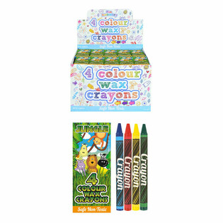 Sets de 4 Ceras de Colores 'Animales de la Jungla' - Expositor (120 uds)