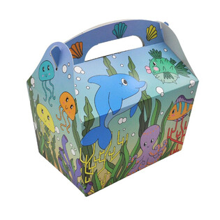 CAJA DE MENÚ INFANTIL MODELO: ANIMALES MARINOS - Dim. 18.5x12x19 CM (24 ud.)